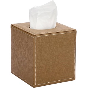 Caja de Pañuelos de Cuero Rectangular Clásica, Elegante y Decorativa para Baño, Sala de Estar, Hogar, Hotel y Restaurante - Product Image 1