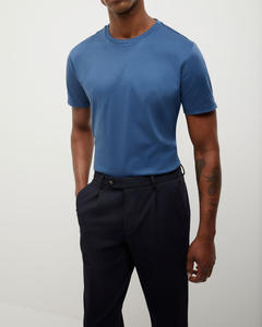 Camiseta de manga corta de algodón 100% de alta calidad de lujo para hombre, camiseta de hombro caído de gran tamaño con logotipo personalizado e impresión Digital - Product Image 1