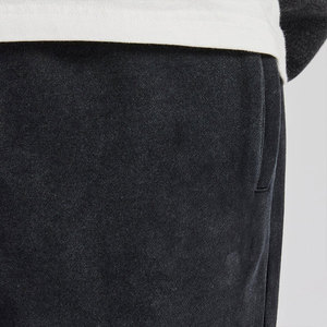 Conjunto de chándal de invierno de tela personalizado de color sólido para hombre chándal lavado ácido Sudadera con capucha chándal - Product Image 5