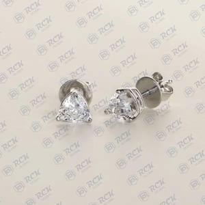 2.60 TCW trillion Cut Stud Moissanite diamant boucles d'oreilles pour femmes/anniversaire cadeau bijoux pour elle diamant goujons - Product Image 2
