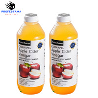Biologische 100% pure hoogwaardige bulk appelazijn EU-standaard Halal & HACCP gecertificeerd Nutrifarm 1000ml rechtstreeks uit Indonesië