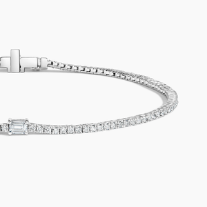 Elegant 7-Inch 925 Silver Round Cut Moissanite <b>Tennis</b> <b>Bracelet</b> Romantic Luxury Sparkling Fine Jewelry Party Gift for Men & Women - Product Image 3