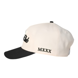 หมวกกอล์ฟแบบ 2 สี รุ่นพิเศษ 5 ชิ้นส่วน ปีกโค้ง พร้อมโลโก้ปัก 3 มิติ ปิดด้วย Snapback วัสดุดูดซับความชื้น - Product Image 4