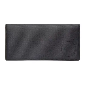 RFID Bifold Wallets Slim Credit Card Wallet Real Leather Mens Long Wallet with Zipper Coin Pocket.