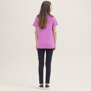 Venta al por mayor de camisetas de verano personalizadas para Unisex decoración de botones de la mejor calidad respetuosas con el medio ambiente precio barato diseño OEM para mujeres - Product Image 2