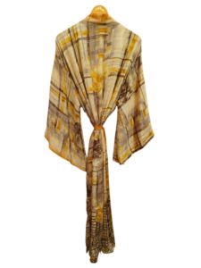 Beach Wear Shirt Silk kimono For Woman's Multi Color Soft House Wear Multi Color Silk Blouse Short Wrap kimono <b>tunic</b> - Product Image 5