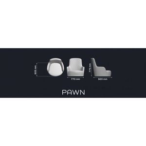 PAWN Modern Molded Polyurethane <b>Foam</b> Armchair for Living Room Bedroom Minimalist <b>Seating</b> - Product Image 4