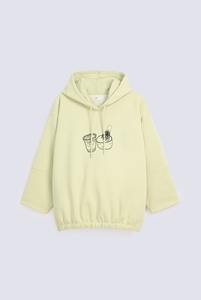 Sweat-shirt à capuche épais uni en coton 100% de luxe, personnalisé avec broderie, streetwear, pour femmes - Product Image 3