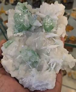 Apophylite puntiagudo verde con muestras minerales naturales Scolecite Pcs de India - Product Image 1