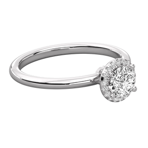 แหวนเพชรเม็ดเดี่ยวทรงกลมทองคำขาว 14K สำหรับสุภาพสตรี แหวนเพชรทรงมาร์คีส์สำหรับหมั้น พร้อมใบรับรอง IGI เทคโนโลยีการฝังเพชร - Product Image 5