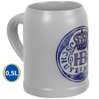 Hofbraeuhaus Muenchen Oktoberfest Aventure à vie Grande tasse 0,5L en grès émaillé au sel, faite à la main, durable, classique, pour la bière