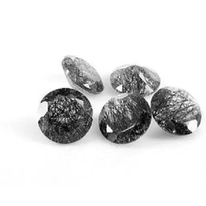 3,5mm Natural Negro Rutilo Facetado Redondo Suelto Piedras preciosas al por mayor Tienda en línea del fabricante a precio de fábrica Tienda regular - Product Image 2