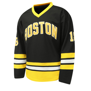 Service OEM en gros, personnalisez votre design, logo imprimé par transfert thermique, maillot de hockey sur glace unisexe pour adultes en Spandex/Polyester, livraison rapide - Product Image 2