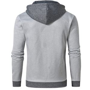 Sweat à capuche zippé pour homme avec broderie personnalisée Sweat à capuche grande taille décontracté pour homme uni OEM - Product Image 6