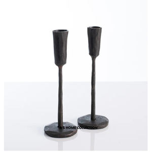 Bougeoir contemporain, moderne, élégant, en métal, en béton, avec design géométrique pour un événement sur la table. - Product Image 3