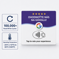 Cartes NFC autocollantes en acrylique pour avis Google, panneaux de notation sans contact pour les comptoirs des commerces