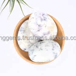 Wholesale Polished Dendritic <b>Opal</b> Palmstone Natural Reiki Meditation Gemstone Love Style Feng Semi-Precious Stone Crafts Carved - Product Image 2