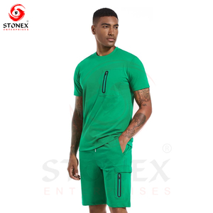 Shorts and T-Shirt <b>Sets</b> Custom Crewneck Tracksuits Cotton Polyester Short Sleeve Men Shorts Tracksuit <b>Sets</b> - Product Image 1