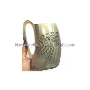 Tasse élégante en céramique sculptée à la main en corne polie de style religieux pour une tenue de café élégante à tout moment et n'importe où - Product Image 3