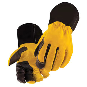 Guantes DE TRABAJO mecánicos de cuero de vaca reforzados Protección de manos de seguridad industrial Guante mecánico suave y cómodo - Product Image 1