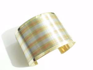 Brazalete de latón dorado natural hecho a mano, accesorio moderno religioso antiguo lujoso de cobre de estilo tradicional - Product Image 3