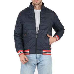 Veste matelassée pour homme en polyester 100% avec logo personnalisé en gros, imperméable, pour usage extérieur, veste d'hiver matelassée pour homme - Product Image 1