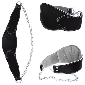 Cinturón de Compresión Premium de Cuero con Cadena de Acero, Accesorio Profesional para Gimnasio, Entrenamiento de Levantamiento de Pesas, Ajustable - Product Image 4