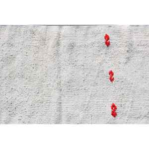 Alfombra Turca, Alfombra de Pasillo de 1.7x9.1 pies, Alfombra Vintage de Lana Blanca Sólida - Product Image 4