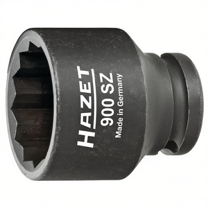 Hazet 1/2'' <b>12</b>-<b>Point</b> Square <b>Socket</b> with Traction Profile and Borehole - Product Image 2