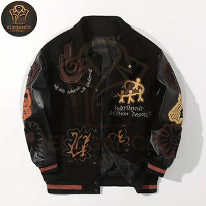 Vestes de baseball universitaires en toile à coupe ample, logo personnalisé sur le devant, respirantes, coupe-vent, durables - Meilleure vente, service OEM - Product Image 1