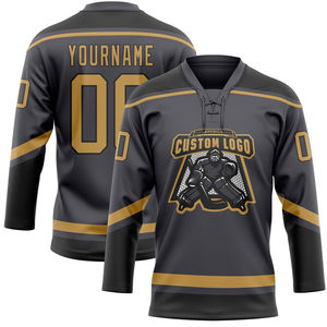 Venta al por Mayor de Camisetas de Hockey sobre Hielo Personalizables OEM, Ropa Deportiva Sublimada con Estampado, Tallas Grandes, Crea Tu Propio Diseño - Product Image 3