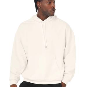 Sudadera con capucha Unisex Sudaderas con capucha Casual Jumper Sudaderas Hombres Fleece Plain Relaxed Fit Drop Shoulder Maroon Hoodie - Product Image 6