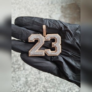 Premium 10K <b>Solid</b> <b>Gold</b> Multi-Tone Moissanite <b>Pendant</b> CP002 10K M VVS2 Brilliant Cut Charm Jewelry Unisex Trendy Party - Product Image 3