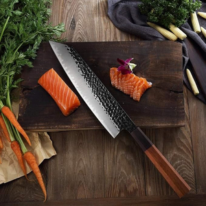 Cuchillo de Chef Premium profesional, hoja de acero al carbono, mango de madera con funda para supervivencia Industrial y Camping - Product Image 2