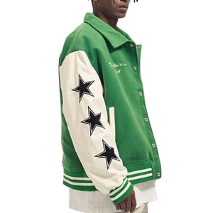 Nueva llegada logotipo personalizado Varsity suelta Casual Varsity Sport Jersey chaqueta de alta calidad chaquetas de béisbol Streetwear Bomber - Product Image 4