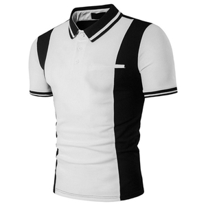 Venta caliente Polo para hombre Color sólido Logotipo personalizado Impreso Camisa en blanco polos personalizados Polo camiseta - Product Image 3