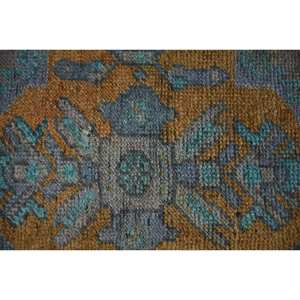 Alfombra de lana clásica de oro azul de 1,8x3,1 pies, estilo turco Tabriz para adolescentes, alfombra Rectangular de retazos para sala de estar, respaldo de látex - Product Image 4