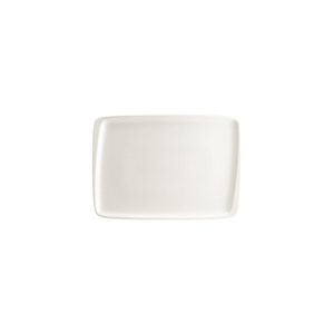 Assiette rectangulaire en porcelaine minimaliste Moove 23x16 cm, assiette de service pour le petit-déjeuner - Product Image 1