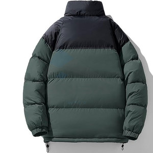Veste matelassée épais à blocs de couleurs pour hommes manteau de ski d'hiver chaud col montant fermeture éclair à l'avant OEM conception personnalisée en vrac vente en gros - Product Image 2