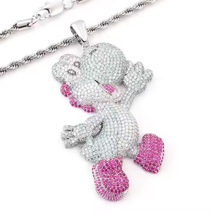 Exclusivo Hip Hop a medida 1,2, colgante de 3,4 pulgadas con diamantes cultivados en laboratorio, joyería ostentosa personalizada para hombres - Product Image 3