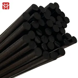 ZOVGOV Plastic Material Carbon Fiber Polyetheretherketone Stock V-0 Grade CF 30 PEEK Bar Rod