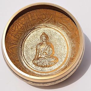 Japanese Singing Bowl <b>Set</b> Handmade Sound Healing Bowl Hammered Himalayan Brass Metal Meditation Large Sing Bowl - Product Image 4