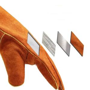 Gants de soudage en cuir fendu de vache Gants de sécurité en cuir véritable en cuir de vachette long Protection du travail - Product Image 3