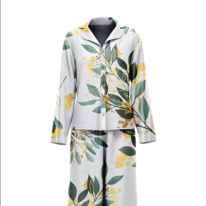 Pyjama en coton pour femme de qualité supérieure Vêtements de nuit imprimés confortables pour la collection printemps-été pour femme - Product Image 1