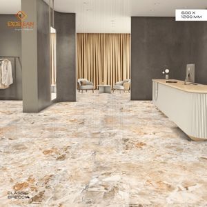 Importer directement de l'Inde Revêtement de sol en porcelaine marbre émaillée noire Carreaux de céramique 600x1200 Carreaux muraux entièrement polis Intérieurs - Product Image 6