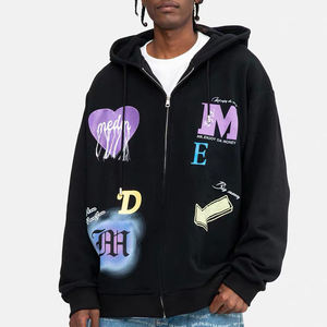 Pulls à capuche pour hommes en gros, personnalisables avec logo, respirants, manches longues, pour l'hiver, en tissu polaire uni 100% teint - Product Image 2