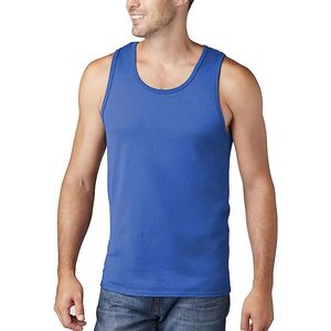 Camiseta sin mangas de algodón/poliéster de punto transpirable de alta calidad para hombre personalizada para entrenamiento físico Ejercicio de verano - Product Image 1