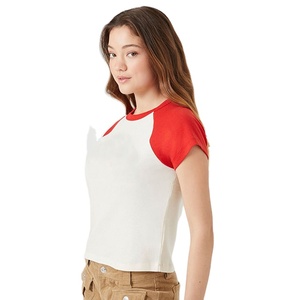 เสื้อยืดผู้หญิงแขนสั้นคอกลมแฟชั่นฤดูร้อน ผ้าฝ้าย ทรงปกติ ขายส่ง - Product Image 4
