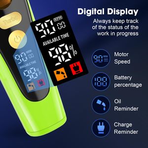 Tondeuse à cheveux électrique sans fil professionnelle pour hommes, rechargeable, lame en acier inoxydable, batterie USB, pour la maison et l'hôtel - Product Image 2