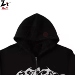 Sudaderas con Capucha y Cremallera Estampadas y Bordadas en 3D Retro para Hombre y Mujer, Estilo Urbano con Capucha, Mangas Largas, Personalizadas con Impresión OEM, de Forro Polar - Product Image 4